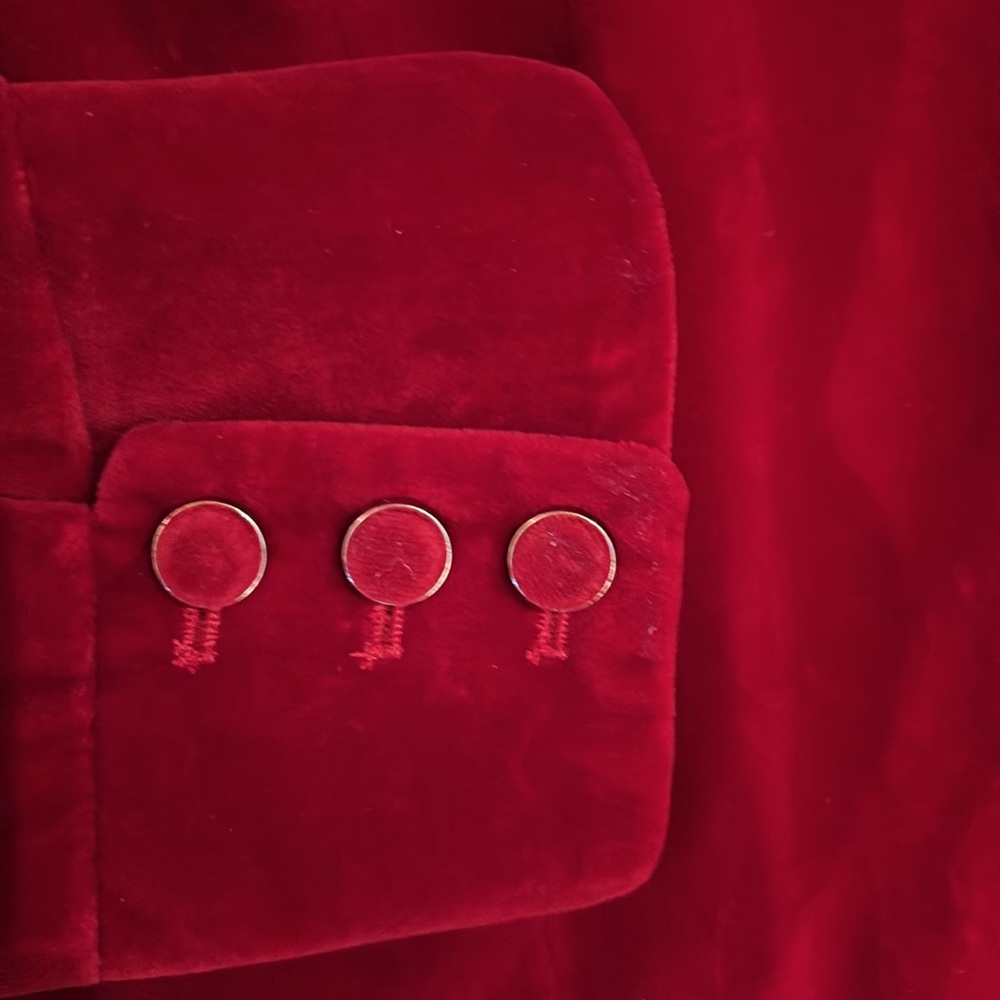 Sezane Red Marlys Button-Front Jacket - Picture 11 of 13